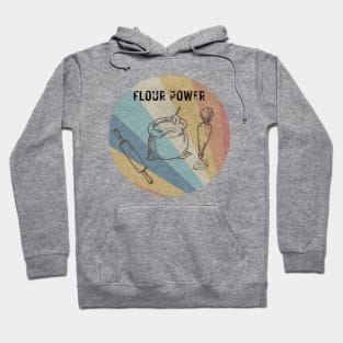 Baker Pastry Chef Flour Power Flower Power - Charcoal Design Hoodie